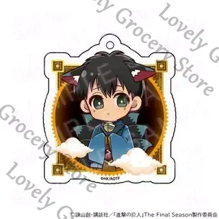 Anime Attack on Titan Reiner Braun Bertholdt Hoover Shingeki No Kyojin Cosplay Cartoon Keychain Acrylic Keyring Pendants Gift