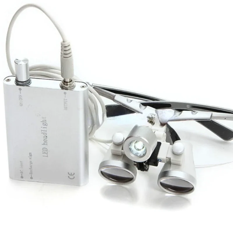 

Surgical Medical 3.5x Magnifying Glasses Dental Surgical Binocular Loupe with LED Headlight/Surgical Medical Magnifying