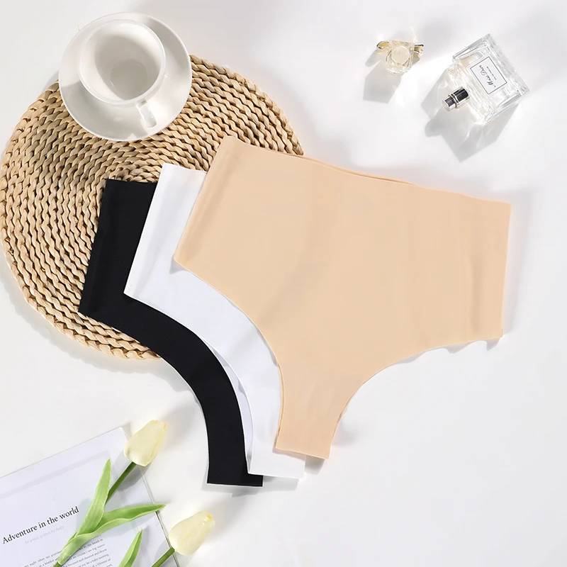 Hot Sale Sustainable Mid Waist Bragas Sin Costuras Laser Cut Seamless Underwear Thong Panties For Women