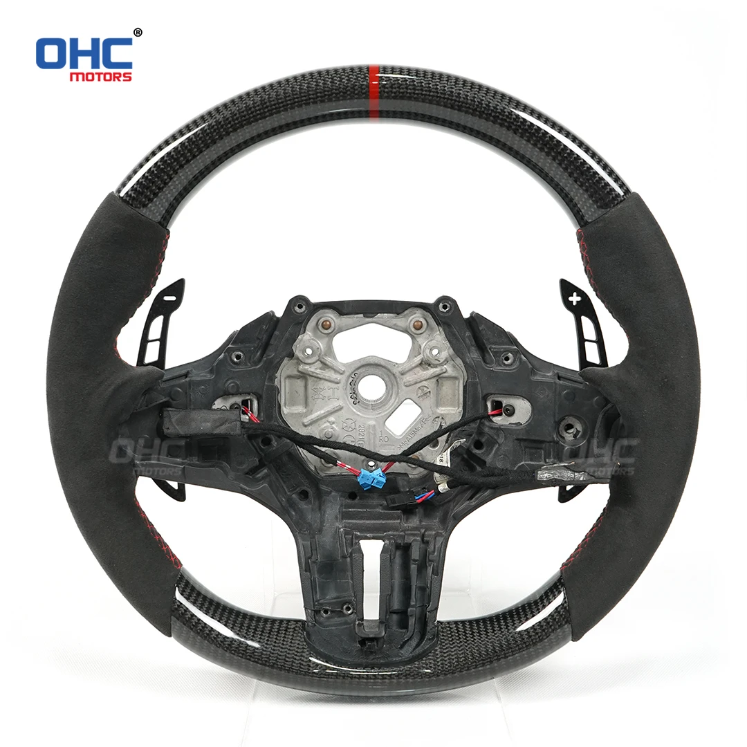 

OHC Carbon Fiber Steering Wheel leather Alcantara For BMW G20 Steering wheel with paddle shifters