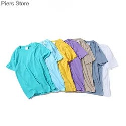 100% Cotton Five Half Sleeve Women Summer T-shirt Loose Short-sleeved Casual Basic Shirt O Neck Solid Color Oversize Clothing