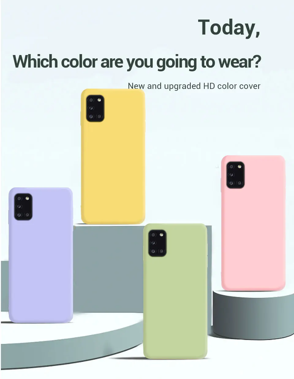 Flüssige Silikonhülle für Samsung Galaxy A31 A41 A51 A71 A11 A21S A12 A22 A32 A42 A52 A52S A72 4G 5G stoßfeste Hülle – Detail 4