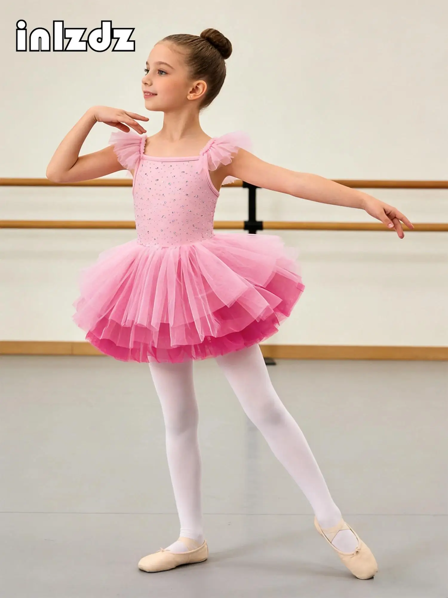 New Girls Ballet TuTu Dress  Professional Kids Dancing Party Dress Dance Performance Costume Princess Birthday Wedding Dress