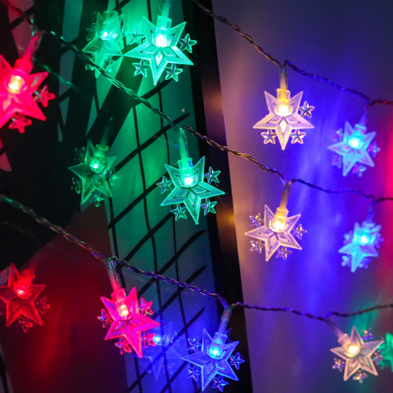 1.5M/3M/6M/10M LED Star Moon Fairy String Lights New Year 2023 Xmas Tree Christmas Party Home Indoor Decoration Light