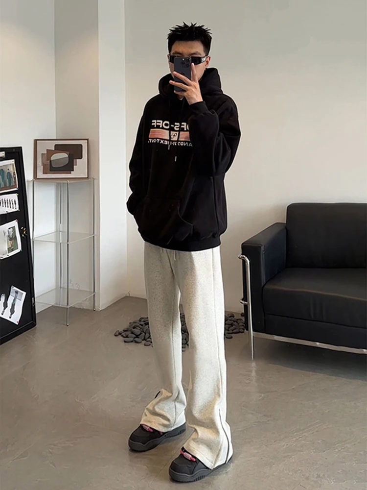 

Мужские повседневные брюки в стиле американского хип-хопа, осенние, прямого кроя, свободные, с боковой молнией, молодежные, в стиле рабочей одежды