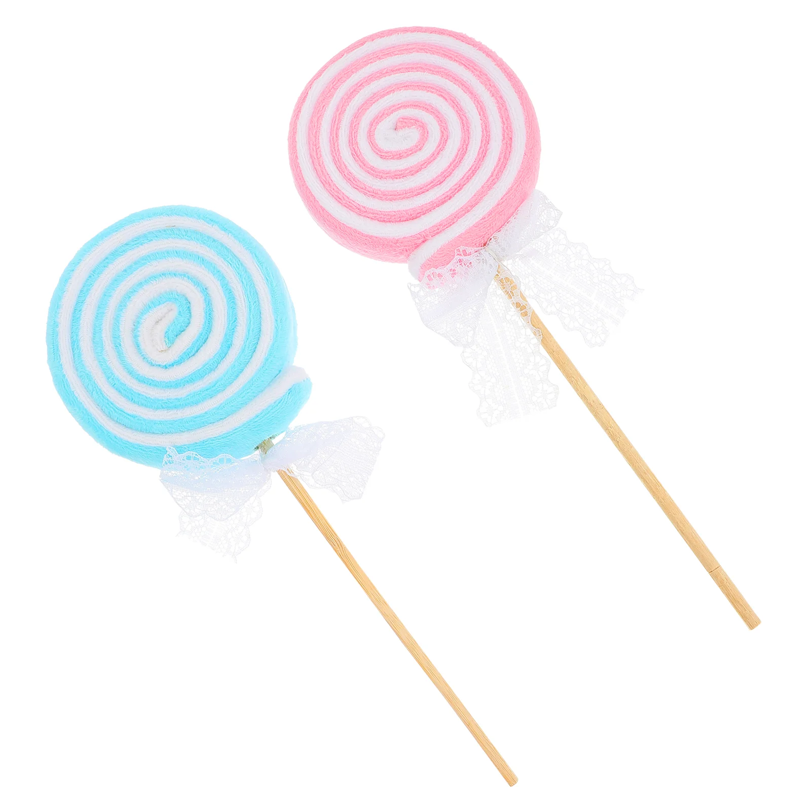 2 Pcs Cartoon Photo Prop Lollipop Candy Embellishment Photography Accessories Large Fake Lollipops