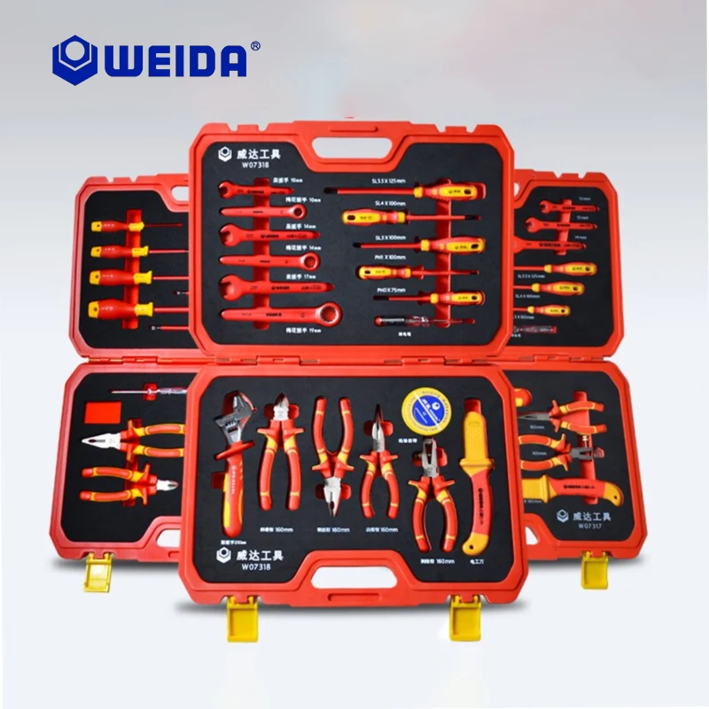 

Hand-Powered VDE Sleeve Tools Ratchet Wrench And Screwdriver Set Of 25 For Auto Repair