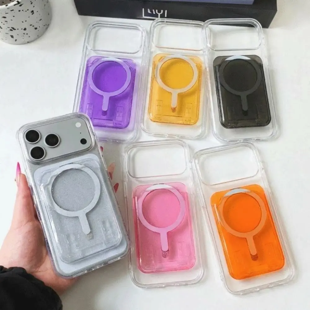 

Scratch-resistant For MagSafe Wallet Transparent Simple Phone Magnetic Card Holder Acrylic Durable for iphone 17/16/15/14/13/12