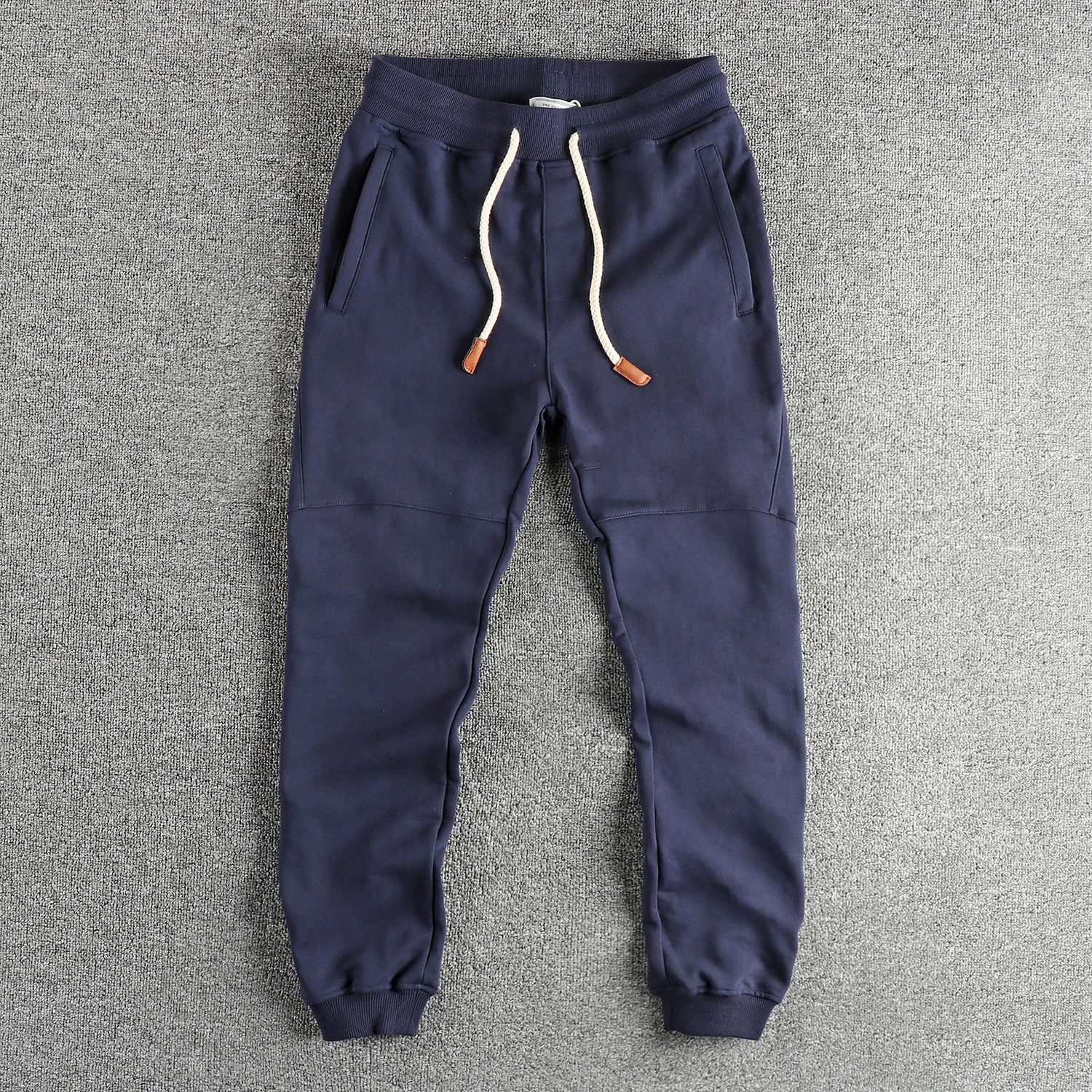 Wool Cotton Three-dimensional Splicing Cut Men's Sweatpants American Trend Youth Sports Ankle Pants