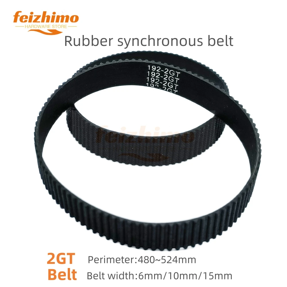 

3D Printer Accessories Suitable For 2GT GT2 Width 6/10/15mm Rubber Belt Synchronous Belt Circular Belt Circumference 480mm-524mm