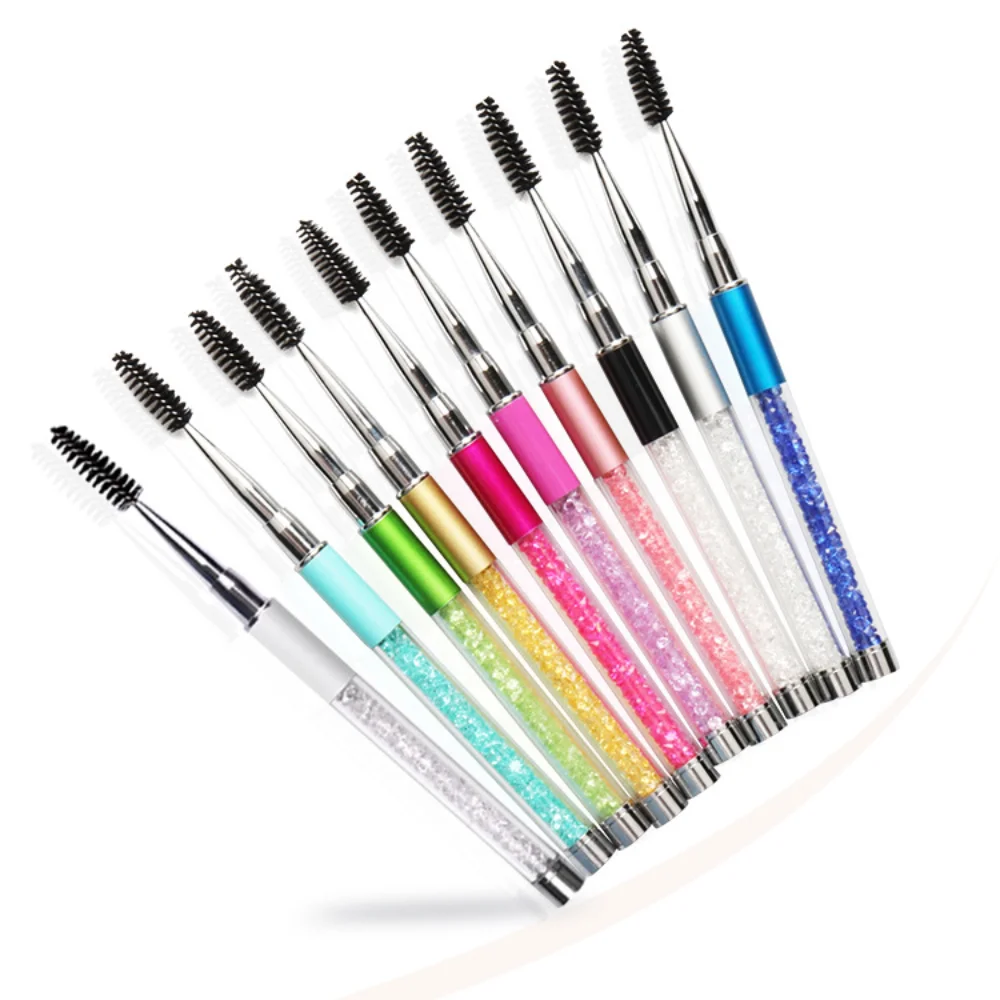

Adjustable Radian Grafting Mascara Brush with Cap Clear Tube Eyelash Brush Creative Round Comb Teeth Spiral Mascara Brush