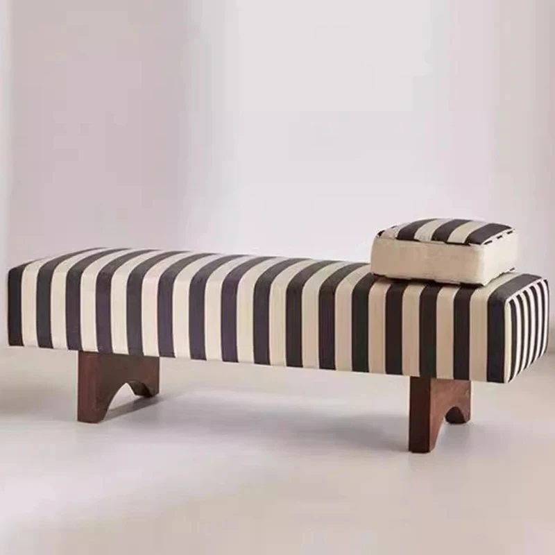 

/Big Size Room Decor Foot Stool Wooden Soft Modern Nordic Bench Seat Relaxing Step Stool Unique Muebles Postmodern Furniture