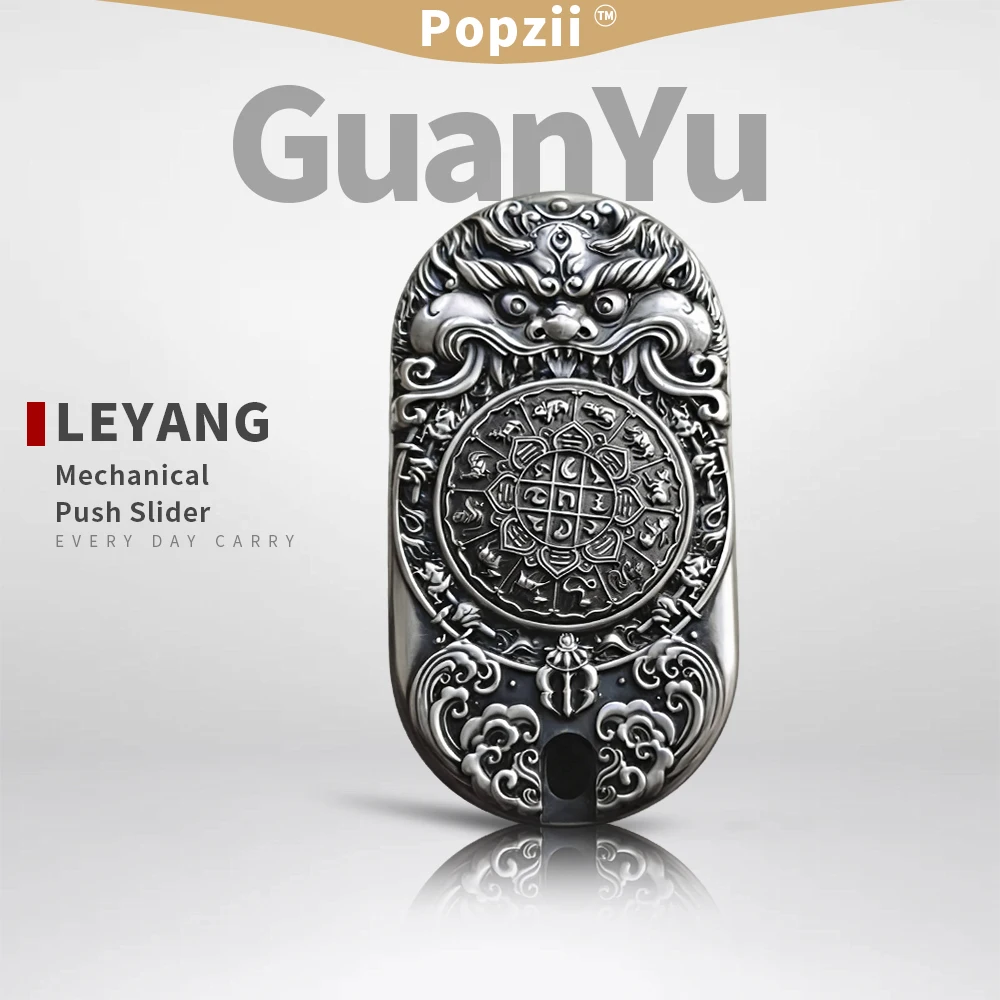 LEYANG GuanYu Push Slider Adults Stress Relief Toy Rotates Left and Right 360° Fidget Slider Anxiety Toys