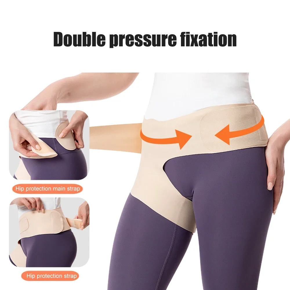 1PCS Ultra Thin Hip Brace for Sciatica Pain Relief - Breathable Compression Support Wrap for Thigh Injury, Pulled Groin, Men