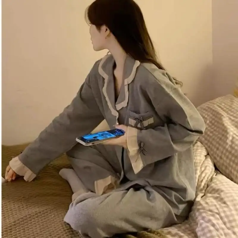 طقم بيجامة مثير ملابس منزلية عصرية للنساء قطعتين متطابقة-قطعتين-ملابس الألوة ملابس اليوغا بدلة نسائية مجموعات جديدة #4