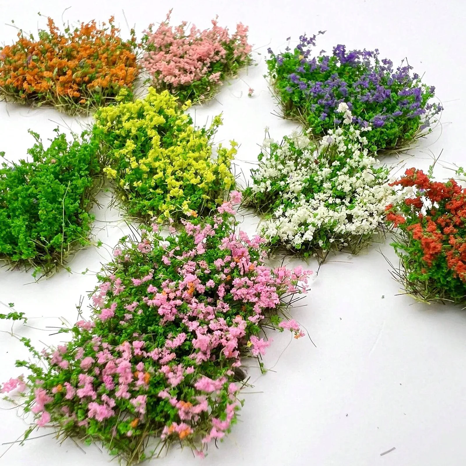 8-10mm 12mm 16mm Static Grass Flower Tufts Ho N Diy Model Making Military Scene Railway Diorama Train Layout