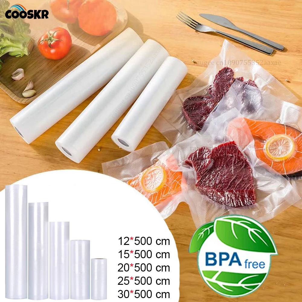 

Вакуумные упаковочные пакеты в рулонах, вакуумные упаковочные пакеты для хранения пищевых продуктов для вакуумного упаковщика, мяса, фруктов, овощей, вакуумные упаковочные пакеты