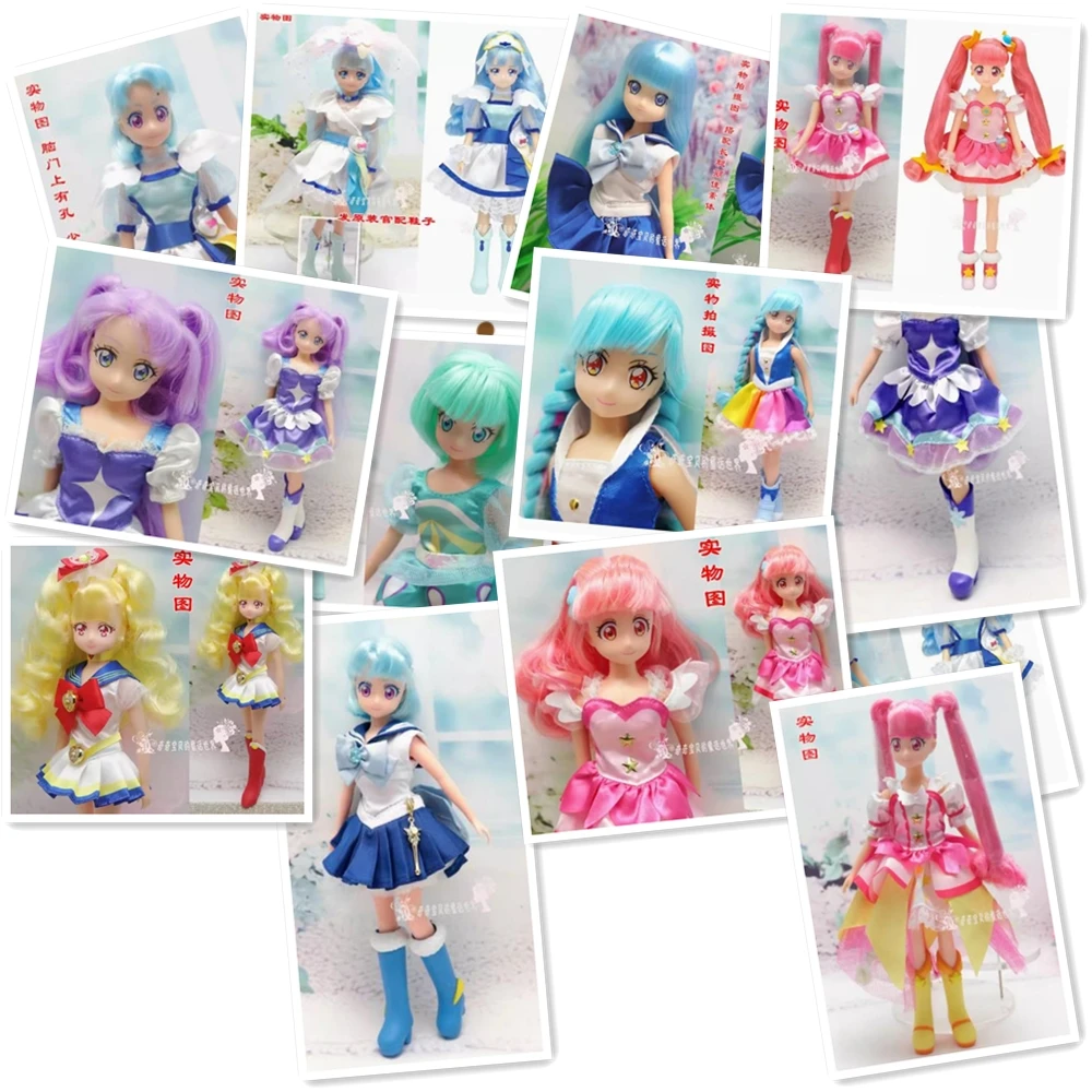 

23cm Licca Doll Beauty of Light Girl Warrior Dressed with Mobile Princess Girls Toy jenny Little Doll Gift Baby Doll Toy