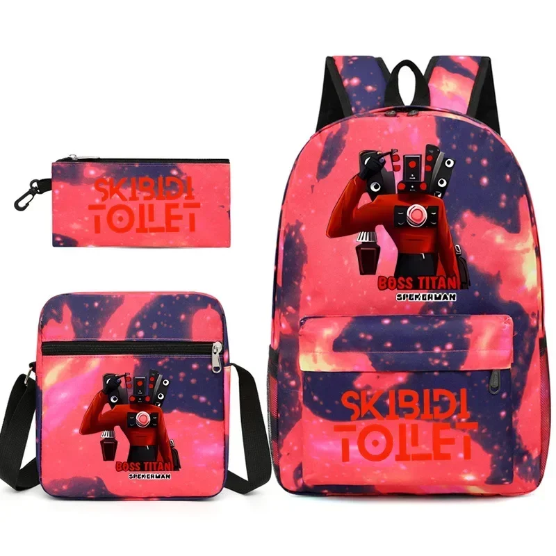 Sac à dos de salle de bain T Kawaii Cartoon TV pour homme, haut-parleur, toilette pour homme, école primaire, étudiant, sac d'école, grande capacité