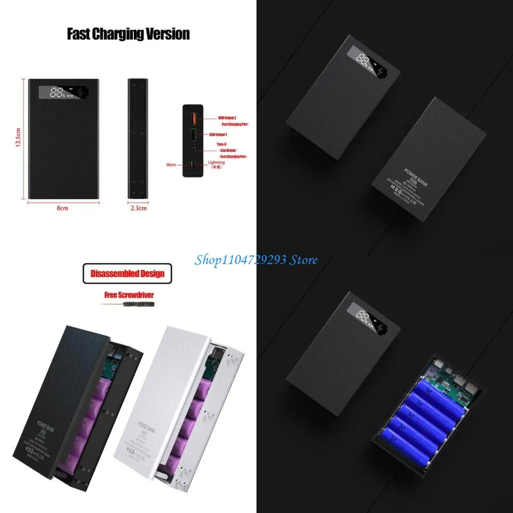 

Y2GD 18650 Battery Intelligent QC3.0 PD for Rechargeable Batteries