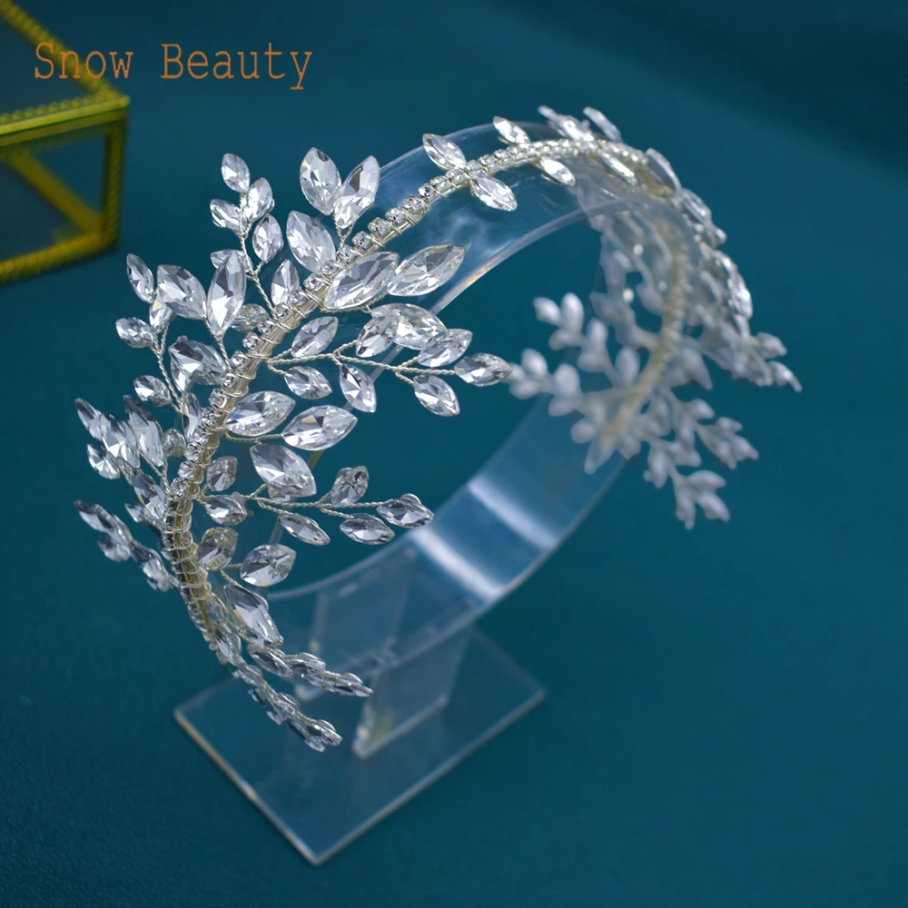 

DZ077 Rhinestone Wedding Headbands Crystal Bridesmaid Head Jewelry Gift Luxury Women Tiara Ornaments Elegant Bride Headdress