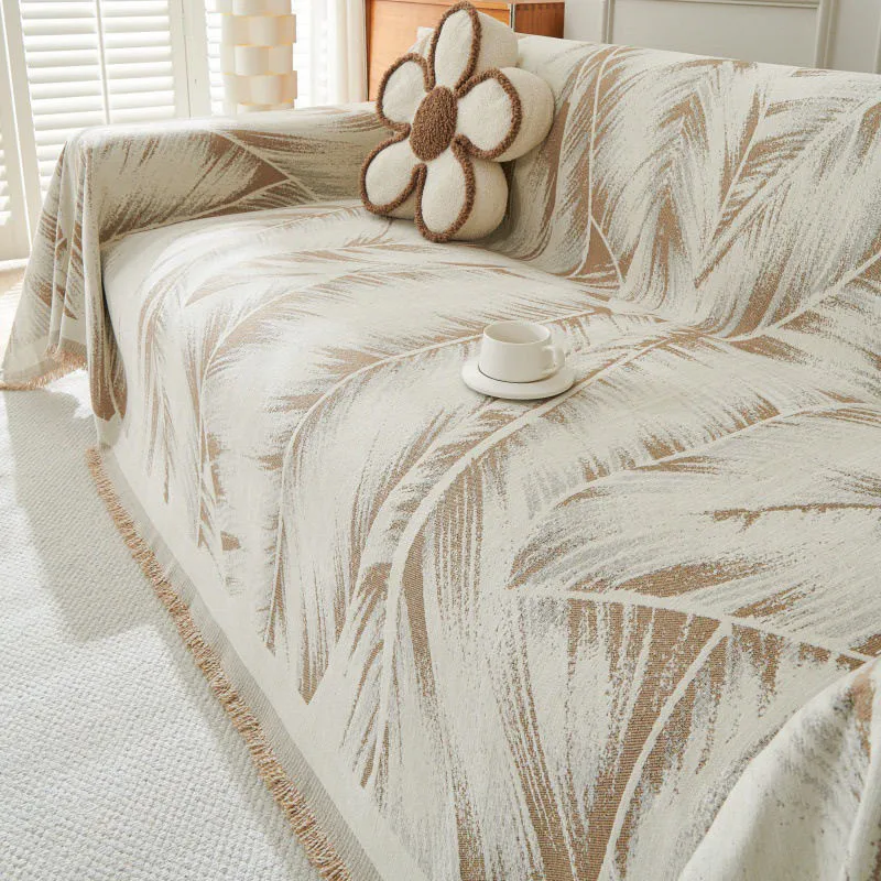 1pcs Double Sided Jacquard Universal Sofa Cover Anti Cat Scratch Seat Towel One Piece Full Coverage Blanket Cushion Home Decor