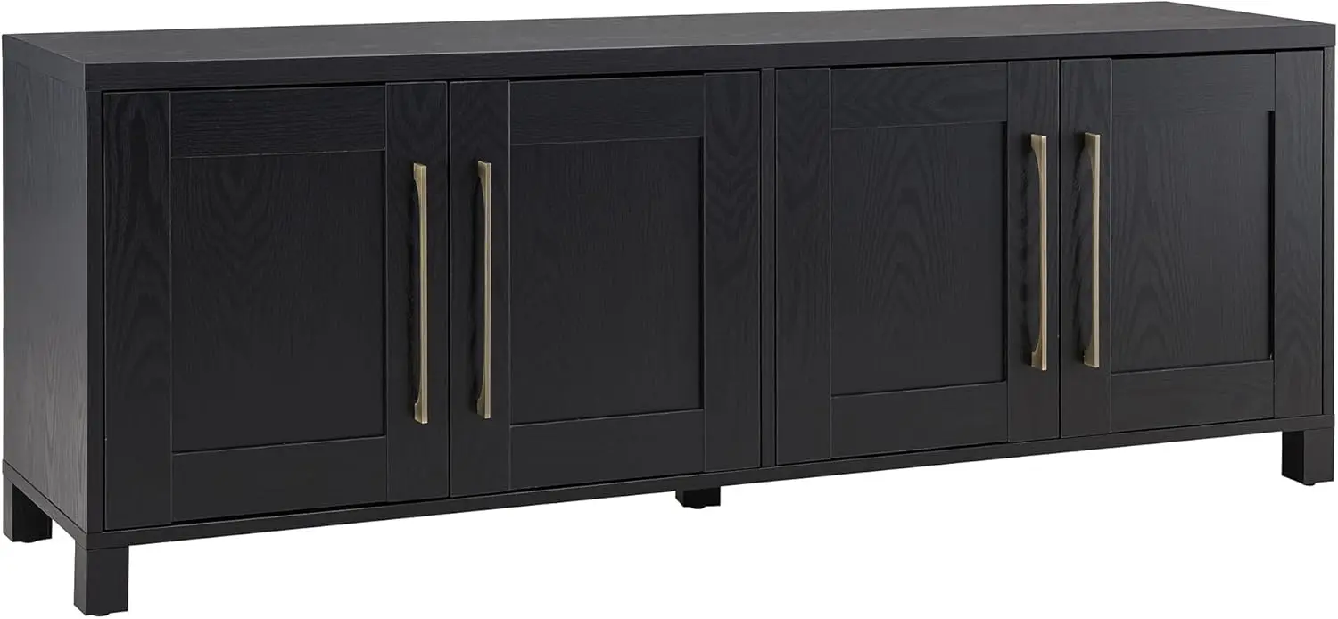 

Henn&Hart Rectangular TV Stand for TV's up to 80" in Black Grain, TV Stands for the Living Room