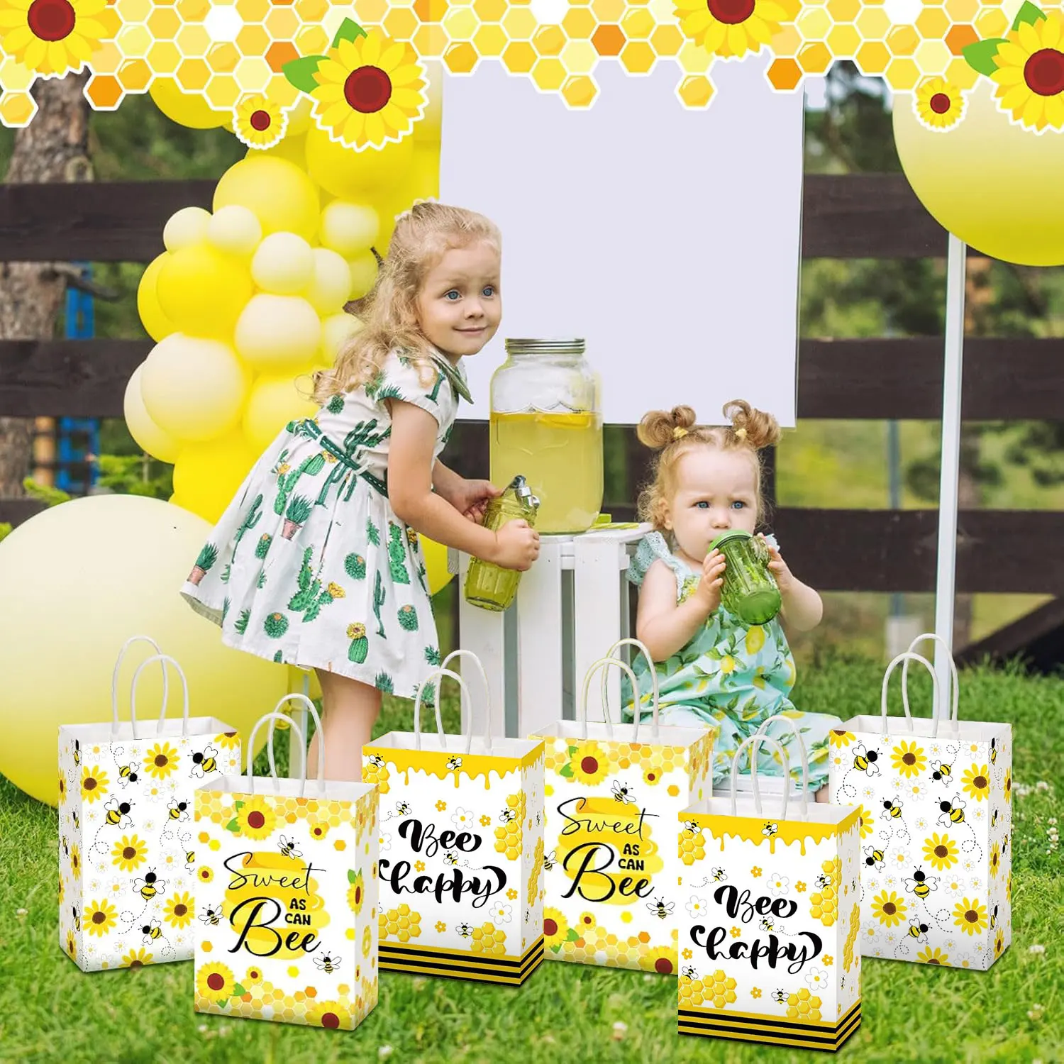 12/24 Stück Honigbienen-Geschenktüten mit Griffen, Bienenpapier, Süßigkeiten-Goodie-Beutel für Partygeschenke für Party-Dekoration, Geburtstag, Babyparty-Versorgung – Detail 5