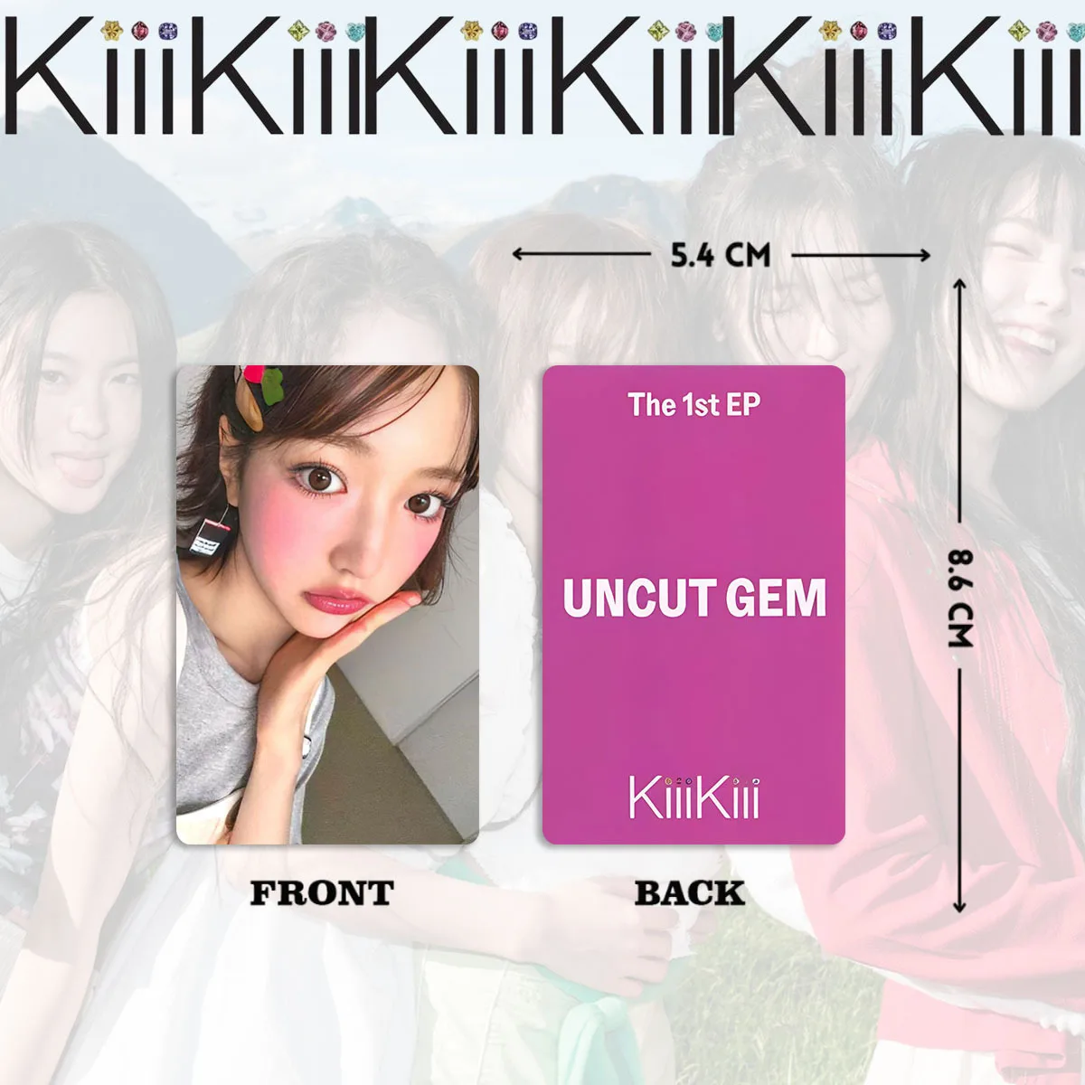 5Pcs/Set KiiiKiii Idol Girl Group New Album UNCUT GEM Lomo Cards