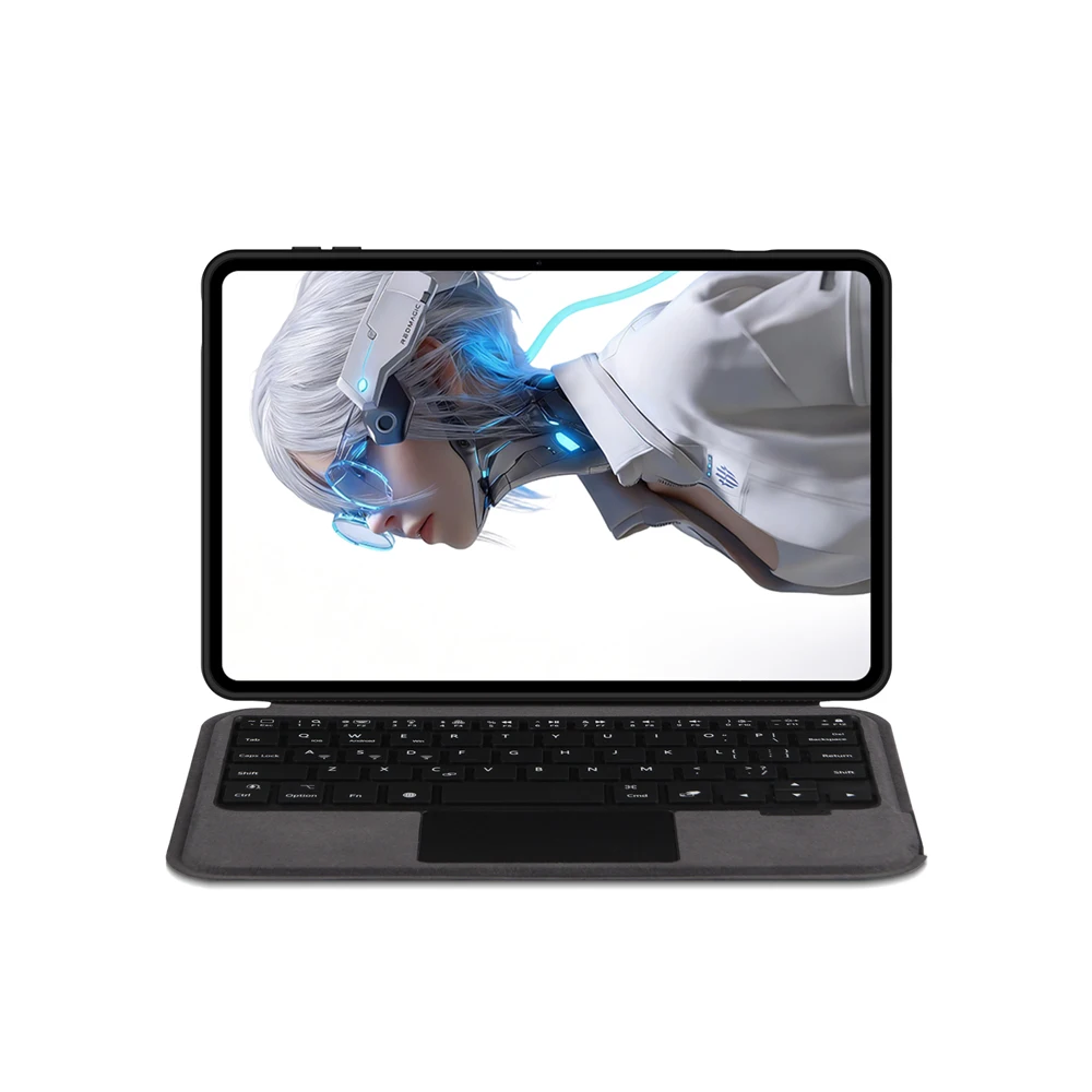 Funda de teclado AJIUYU para la tablet de juegos ZTE Nubia RedMagic Astra 2 5 3 Pro de 9.06 pulgadas, funda protectora con trackpad y retroiluminación.