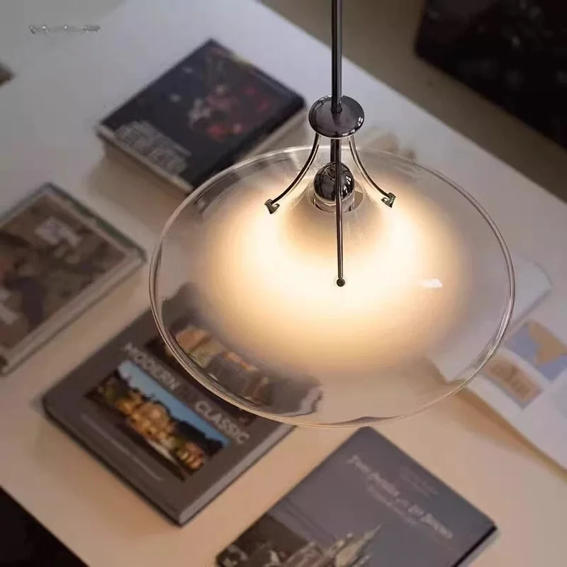 Bauhaus Minimalist Glass Pendant Lights Designer Artistic Hanging Lamps Living Room Bedroom