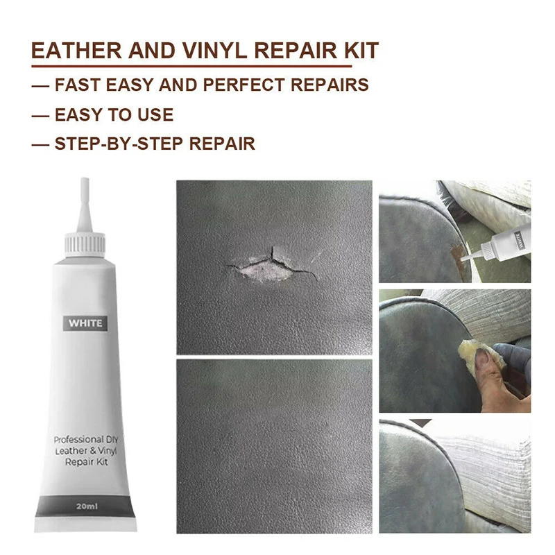 Scratch Crack Leather Repair Paste No Heating Required Leather Repair Gel for Furniture Sofa Purse Car Seat Couch