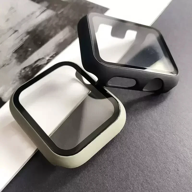 Glass+Case+Strap for Apple Watch Band 45mm 44mm 41mm 40mm 46mm 42mm Screen Protectors for Apple IWatch Series 10 8 7 6 SE 5 4 3