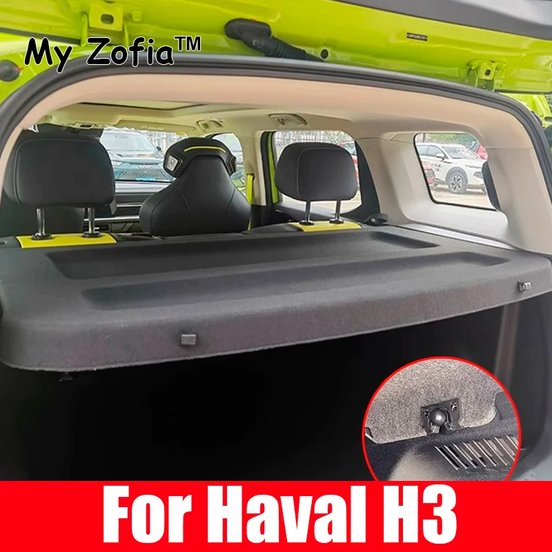 For Great Wall HAVAL H3 2024 2025 Car Rear Trunk Curtain Cover Rear Rack Partition Shelter Canvas Storage Decoration Accessories