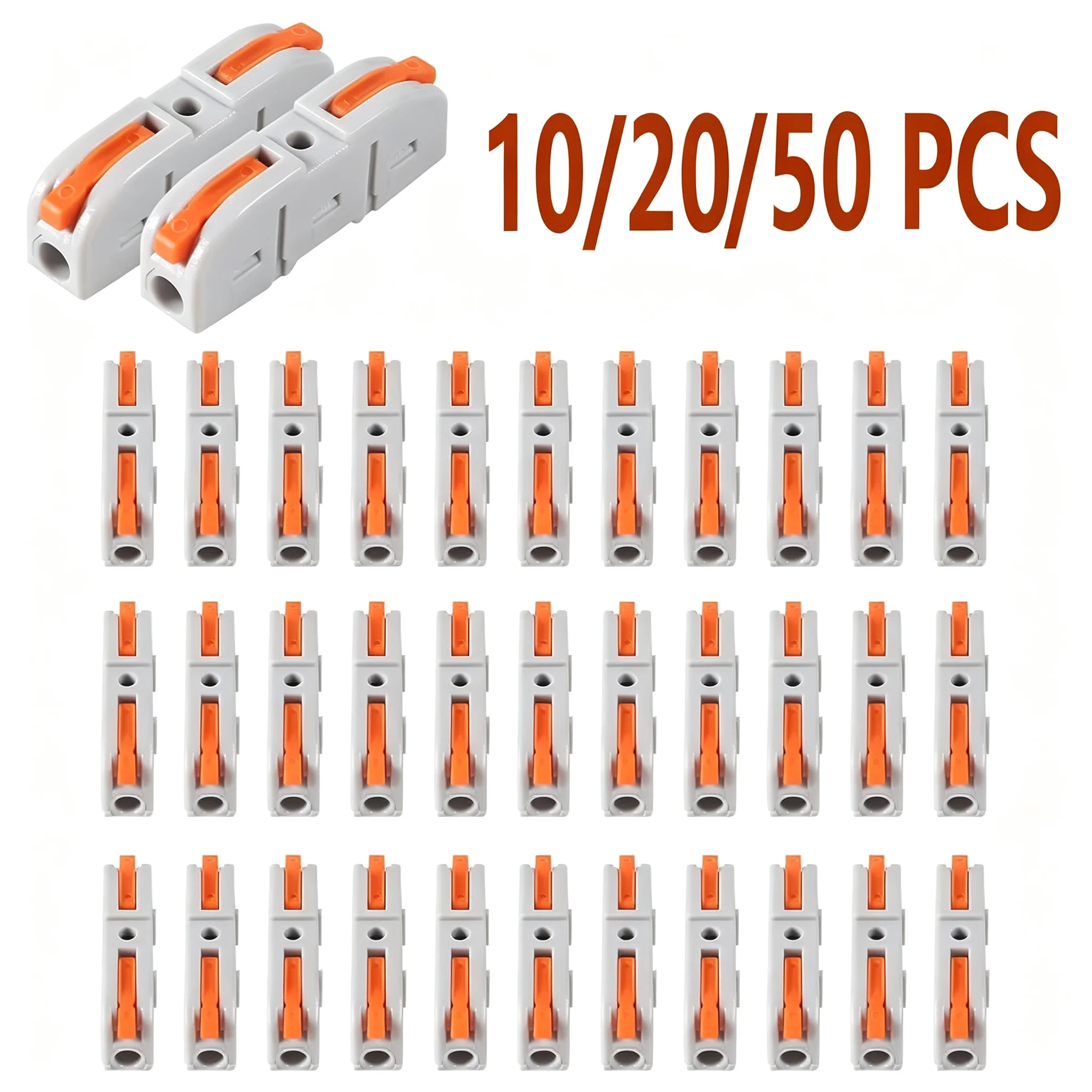 Compact Quick Connect Terminals 10/20/50 Electrical Connectors Suitable for Wire Terminals Versatile Circuit Connector