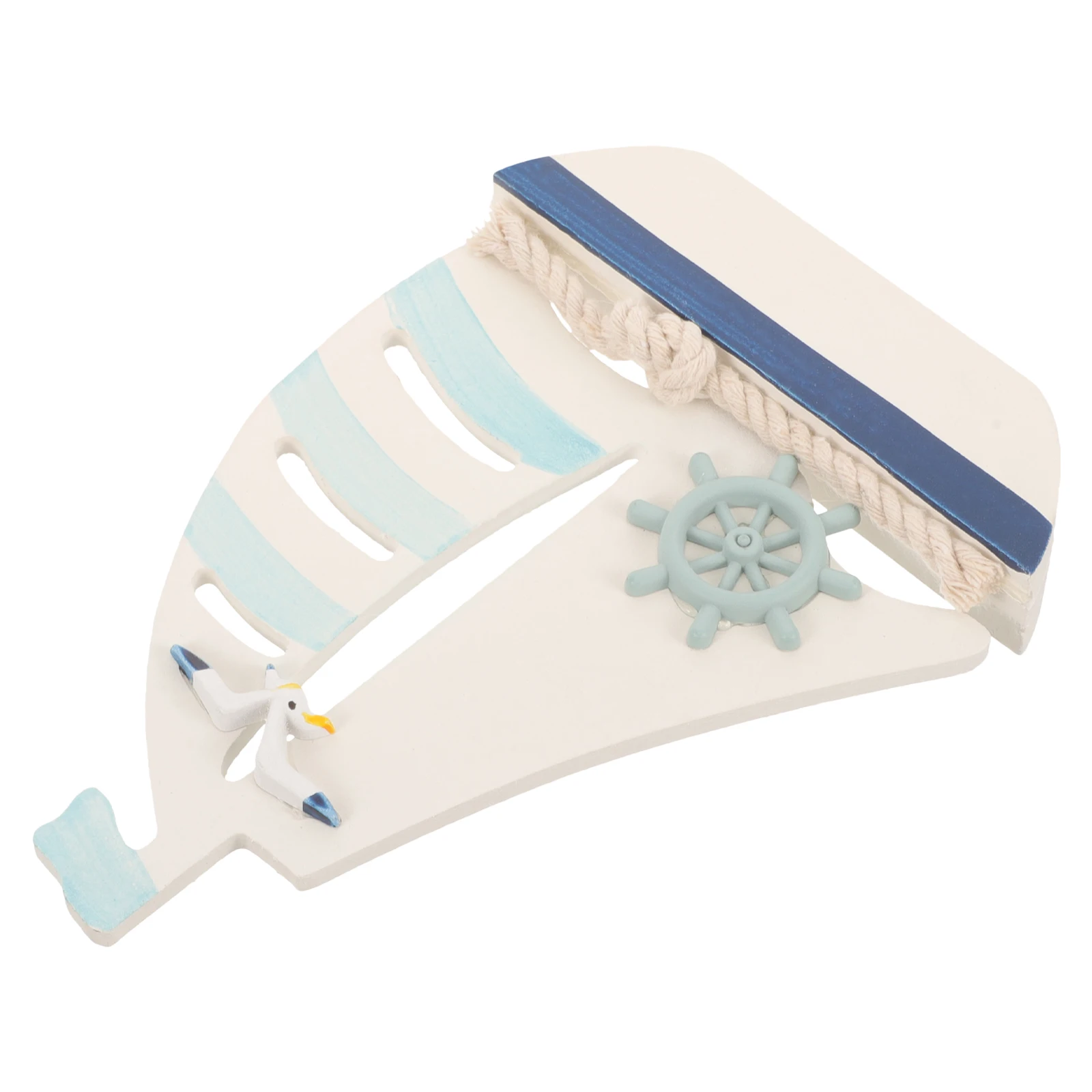 

Solid Wood Sailing Boat Ornaments Retro Nautical Decor Home Office Beach Theme Party Photo Props Wooden Figurine Ocean Anchor