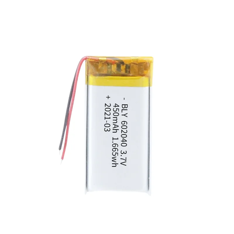 602040 450mAh 3.7V Lithium Battery for Mobile Lighting Beauty Equipment Electronic Scales Medical Devices Rechargeable Battery