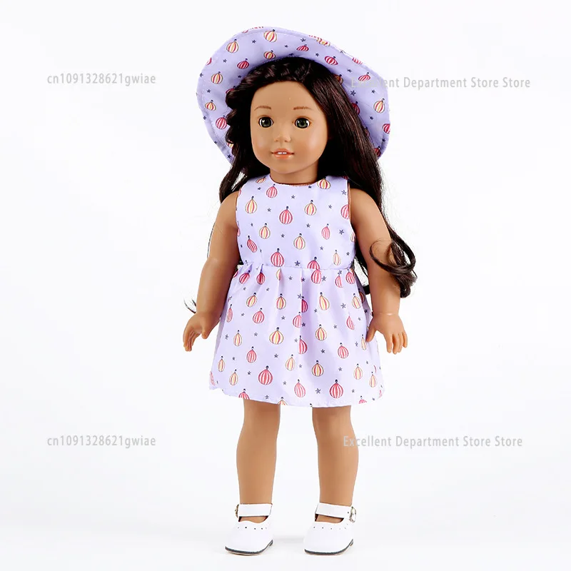 18-inch herboren pop babykleding set schattige pop bloemenjurk kleding geschikt voor meisjespop verkleedkinderen meisje verjaardagscadeau