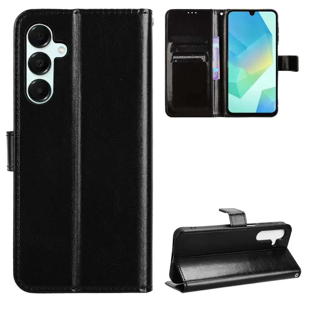 For Samsung Galaxy A16 5G Luxury Leather Flip Wallet Phone Case SM-A166B SM-A166E SM-A166M Case Stand Function Card Holder