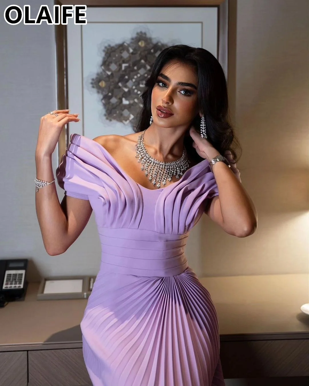 Lilac Prom Dresses فساتين سهرة Off Shoulder Mermaid vestidos para eventos especiales فساتين للمناسبات الرسمية vestidos de gala