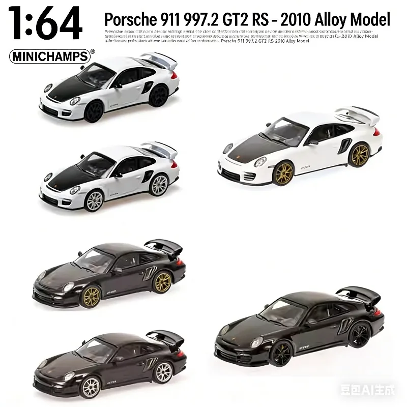 

MINICHAMPS 1:64 911 997.2 GT2 RS 2010 Реалистичная статическая модель автомобиля из сплава, подарок для мальчиков, коллекционный предмет для взрослых, украшение для дома.