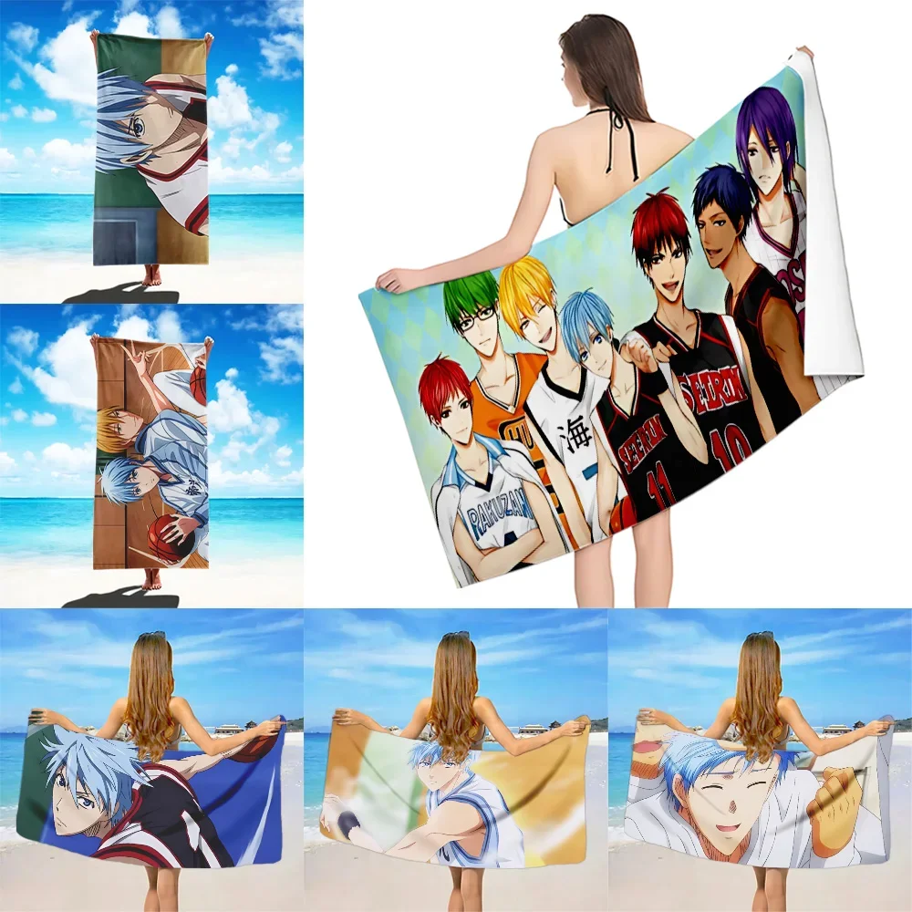 Anime Kurokos Basketball Retro Beach Towel Microfiber Sand Free Quick Dry Soft Sandproof Pool Towels Gift for Women Travel