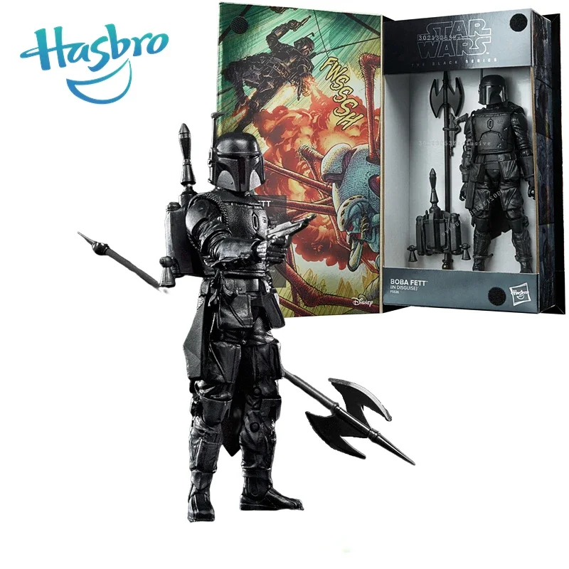 In Stock Hasbro Star Wars Black Serie SDCC 2022 Comic Wrap Boba Fett Action Figure Model Toy Collection Hobby Gift