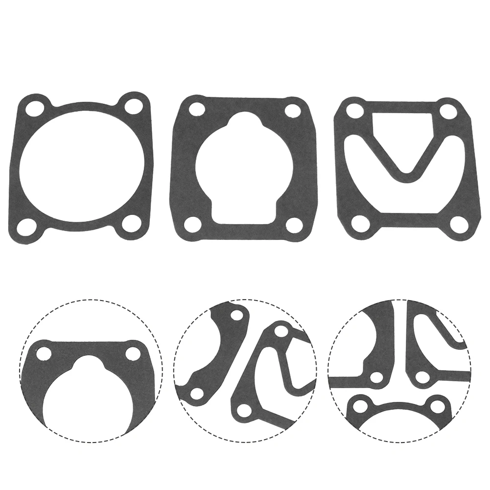 3pcs Air Compressor Cylinder Head Base Valve Plate Gaskets Washers 3 In 1 Base Gasket Replacement Set For Oil Air Pump Parts images - 6