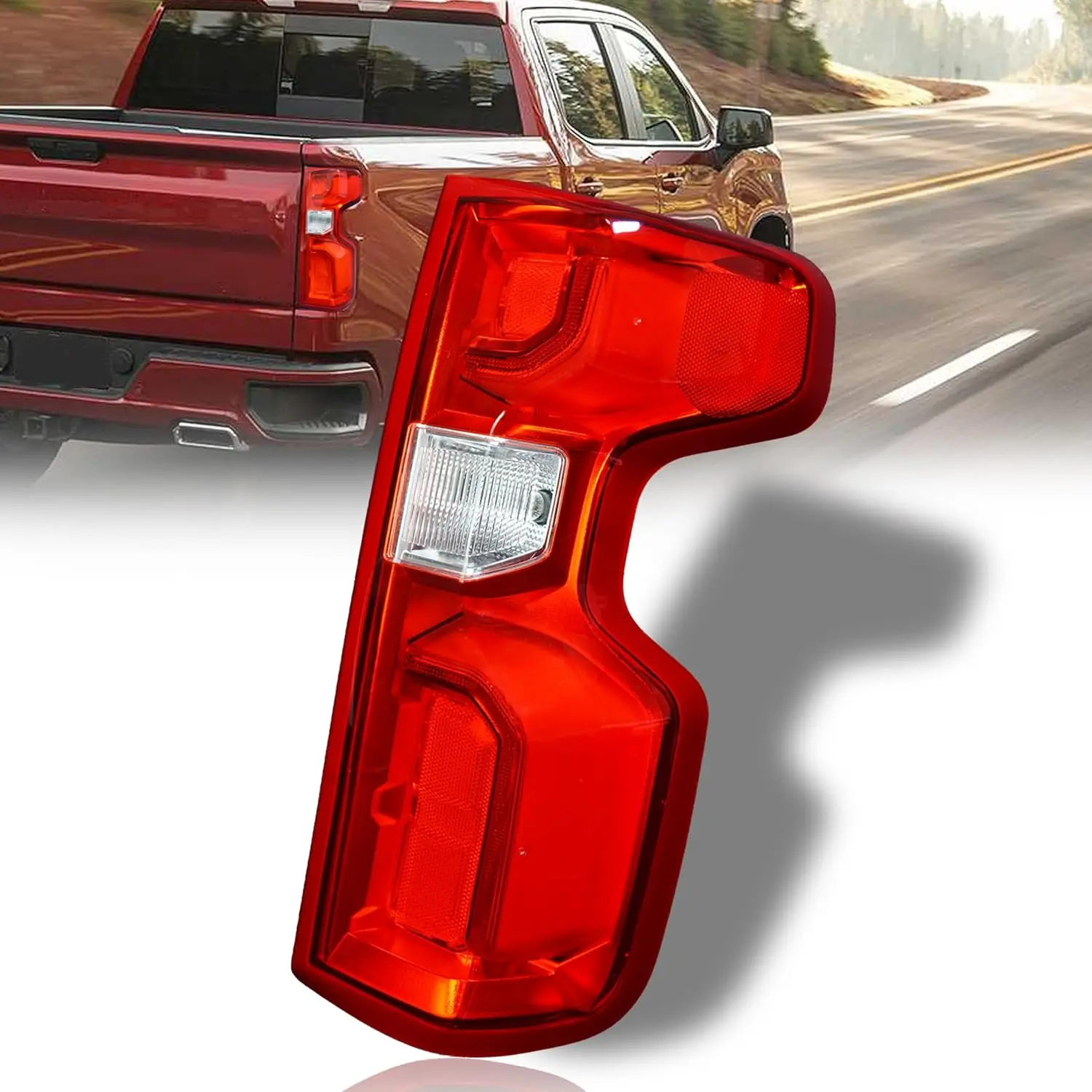 

LED Rear Tail Light Assembly for 2019-2023 Chevy Silverado 1500 2500 3500 Right Side with LED Bulb & Harness