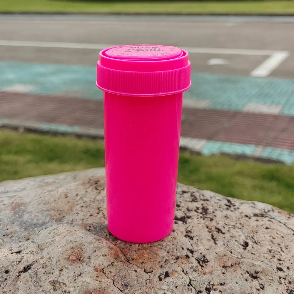 HORNET Portable Stash Jar 30 Dram Acrylic Push Down &Turn Vial Herb Container Plastic Storage Pill Box