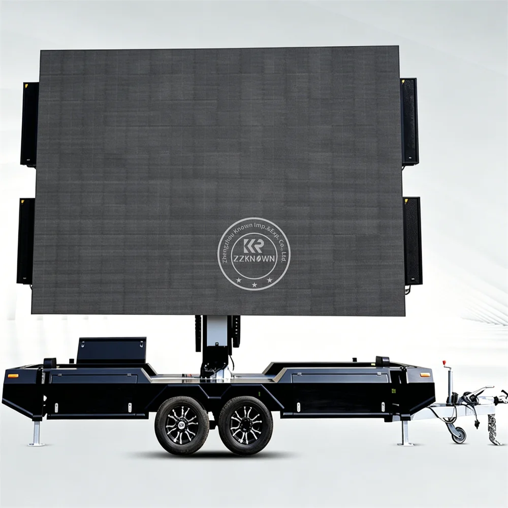 Mobile LED Billboard Advertising Trailer Outdoor Digital Screen Trailer For Sports Events Concerts And Public Advertising Use