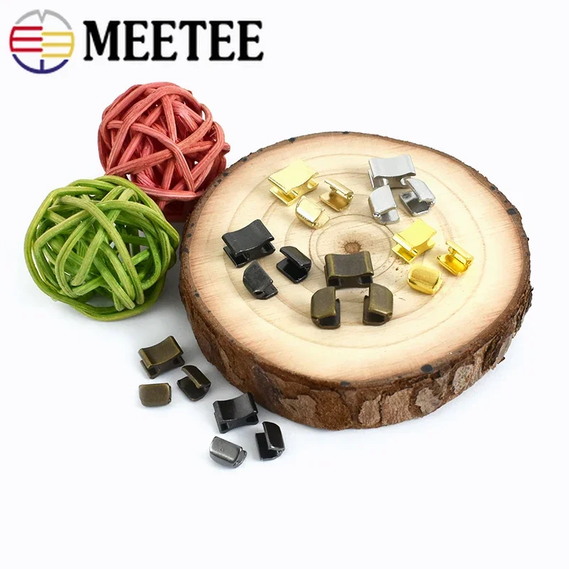 Meetee 10/20Sets Metal Zipper Stopper for 3#/5#/8#/10# Zip U Code Non-slip Zippers Upper Stop Tail Clip Buckle Zips Repair Kit - Image 5