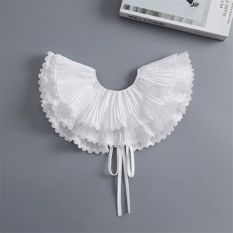 Sommerkleid, weißes Hemd, abnehmbarer Kragen, Schal für Damen, gefälschter Kragen, Schulterwickel, kleiner Cape-Schal, falscher Kragen