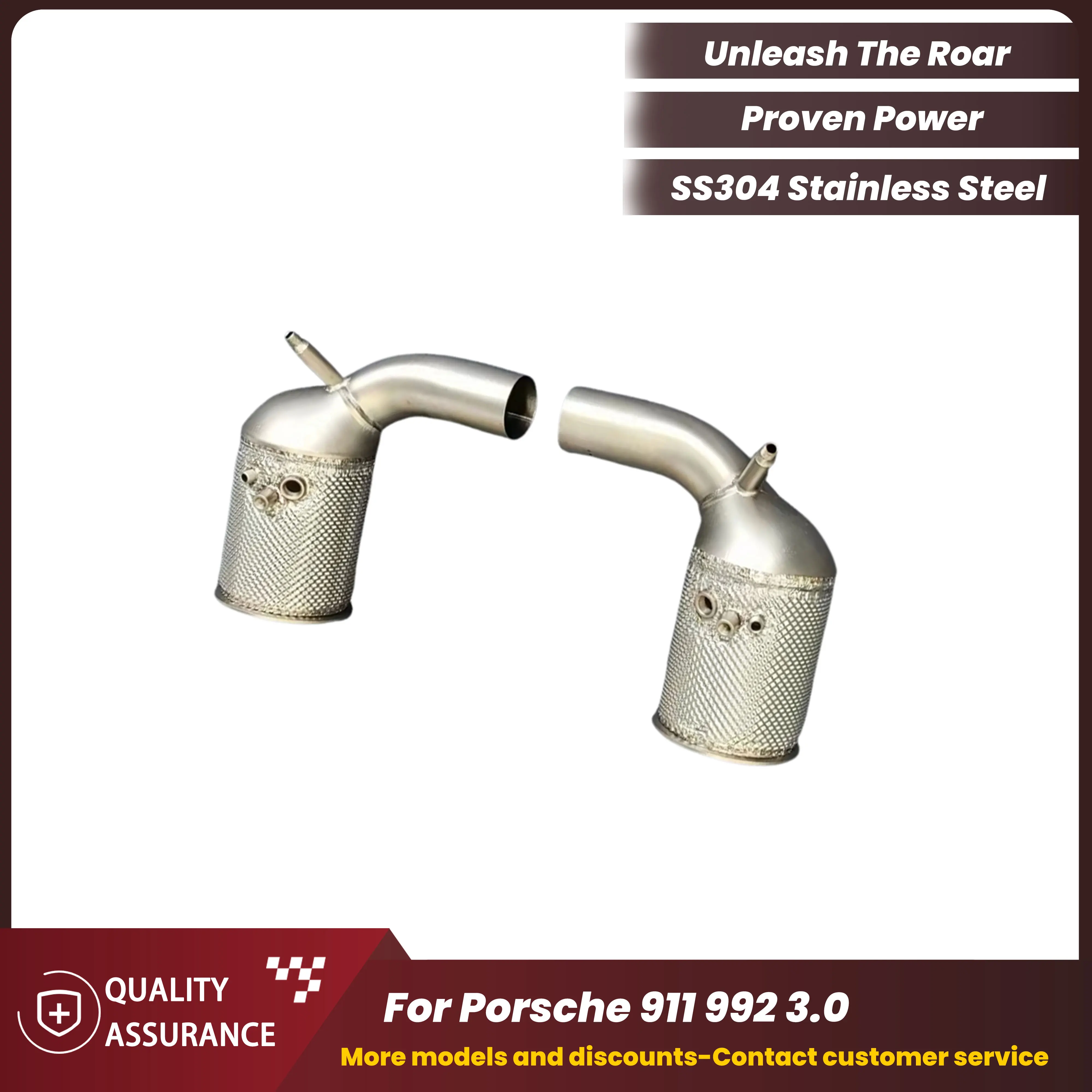 

ECCF SUS304 Stainless Steel Performance Downpipe for Porsche 911 992 Carrera S 4 4S Turbo S